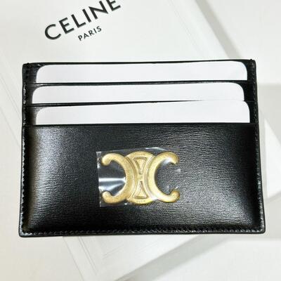 Celine Triomphe Cardholder Black