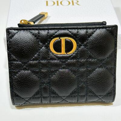 Dior Caro Dahlia Wallet Black