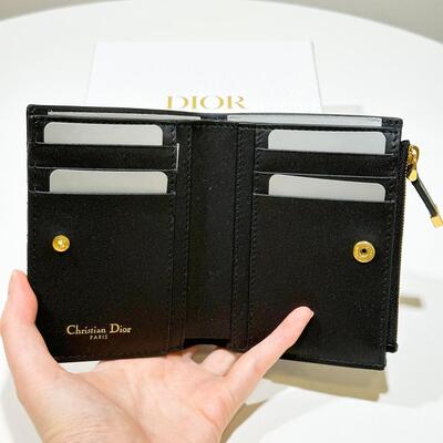 Dior Caro Dahlia Wallet Black