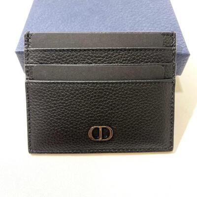 Dior Mens Cardcase Black Calfskin with CD Icon