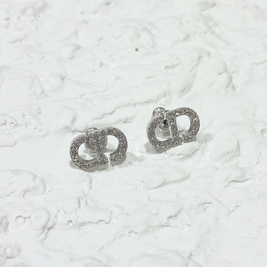 Dior Petit CD Mini Stud Earring Silver