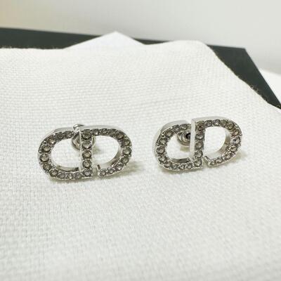 Dior Petit CD Stud Earring Silver