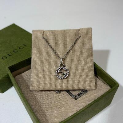 Gucci 925 Silver GG Marmont Necklaces