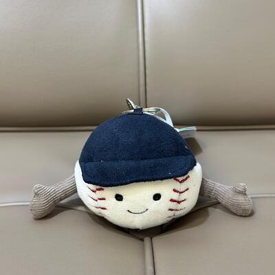 Jellycat Amuseables Sports Baseball Bag Charm 棒球 鎖匙扣