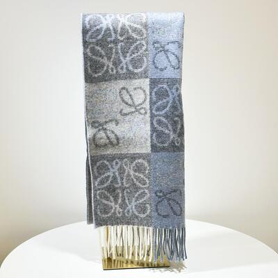 Loewe Anagram Scarf Blue White