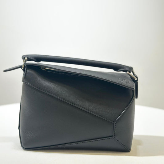 Loewe Mini Puzzle Bag Black Calfskin