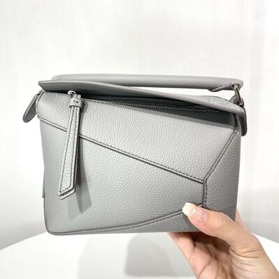 Loewe Mini Puzzle Edge Bag Pearl Grey