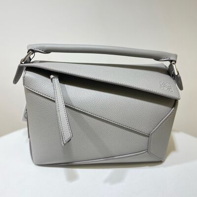 Loewe Small Puzzle Edge Bag Pearl Grey