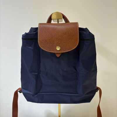 Longchamp Le Pliage Green Backpack Navy