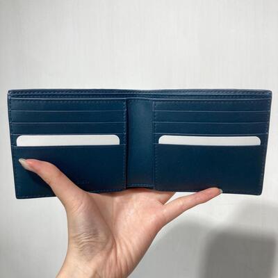 BV Mens Bi-Fold Wallet Deep Blue
