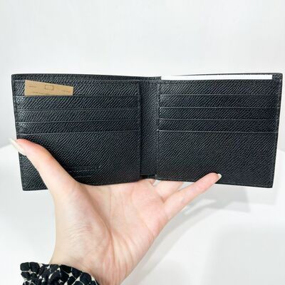 Burberry Grainy Leather TB Bifold Wallet Black