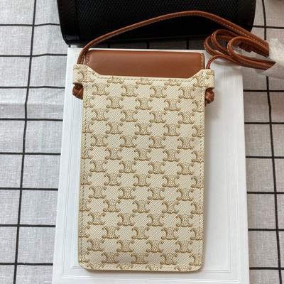 Celine Phone Bag Canvas White