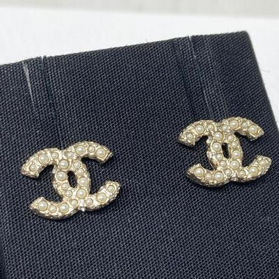 Chanel CC Pearl Gold Earring S