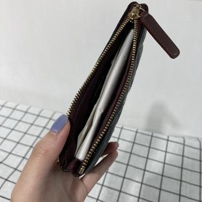 Chanel Classic Zip Pouch Cow Black Gold