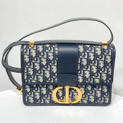 Dior 30 Montaigne Bag Oblique Blue