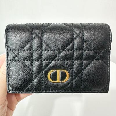 Dior Caro Glycine Wallet Black