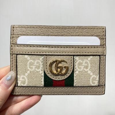 Gucci Ophidia Cardcase Beige